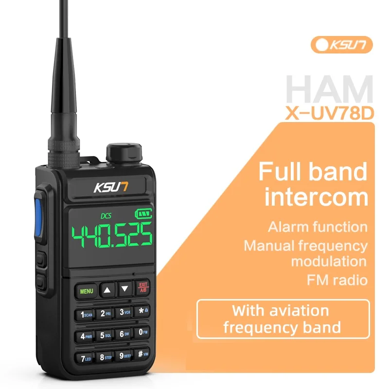 Air Band Radio Ham Radio Amateur Long Range Walkie Talkie Wireless Set Fm Two-Way Radio Receiver Transceiver Number Key KSUN78D e90 dtu 900sl30 lora relay rs232 rs485 868mhz 915mhz 1w long range modbus transceiver and receiver rssi wireless rf transceiver