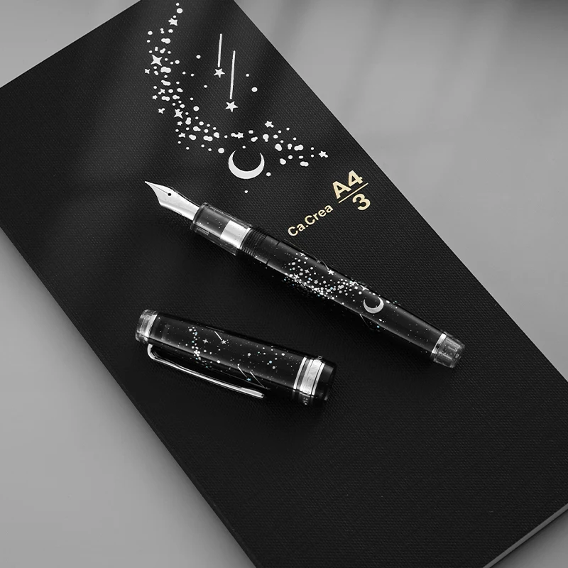 Japan SAILOR X PLUS Limited Starry Sky Resin Fountain Pen Meteor Moon Ink Set 14K Gold Nib Writing Business Christmas Gift