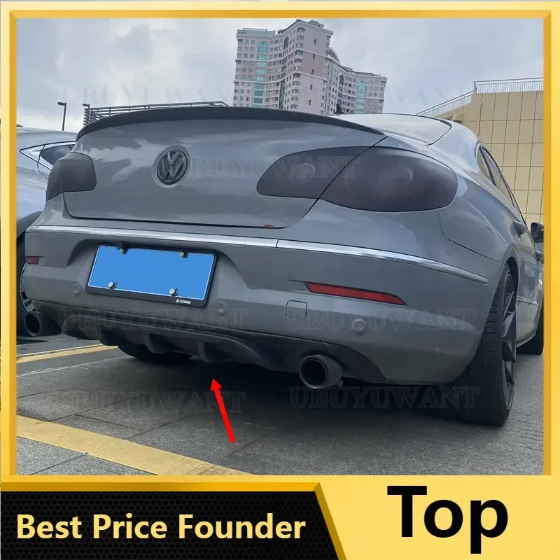 

Задний бампер диффузор спойлер для Volkswagen VW Passat CC Sedan 4 двери 2009-2013 Неокрашенный матовый черный Автомобильный Стайлинг