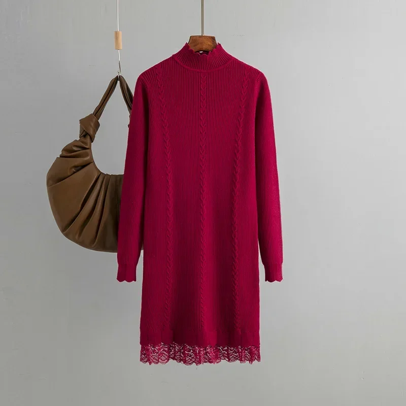 

2023 Dress Women's New Loose Woolen Dress GRAY22