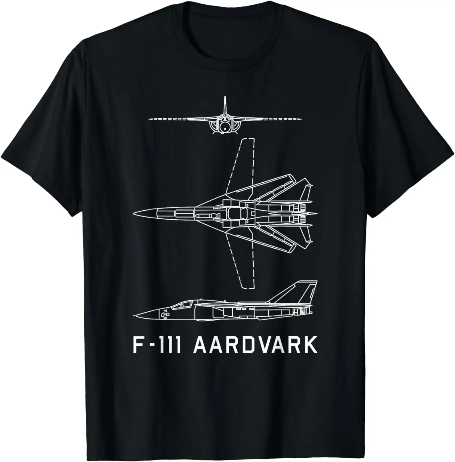 

F-111 Aardvark American Jet Plane Blueprint T-Shirt