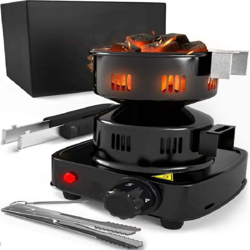 Black Premium Hookah Coal Burner for Hookah FIRE Tower Multipurpose Electric Stove for coals Burner Shisha Overheat P