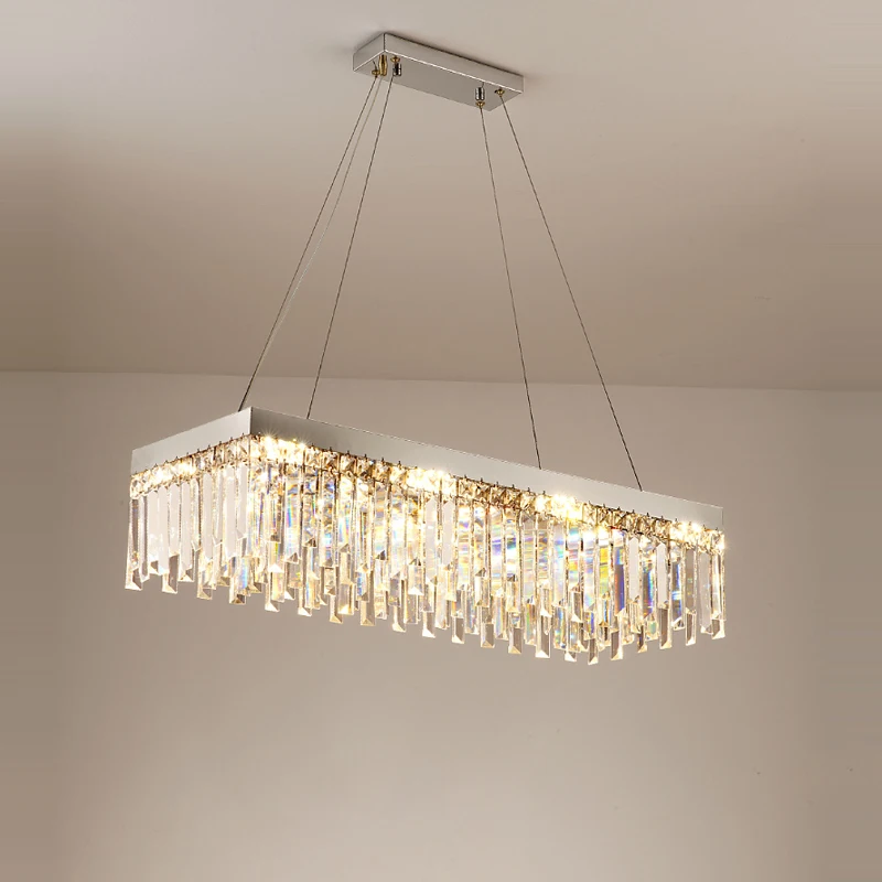 

LED Crystal Hanging Lamps Home Decoration Luxury Ceiling Chandelier Lighting 2024 New Trend Lustre Para Sala Estar For Foyer