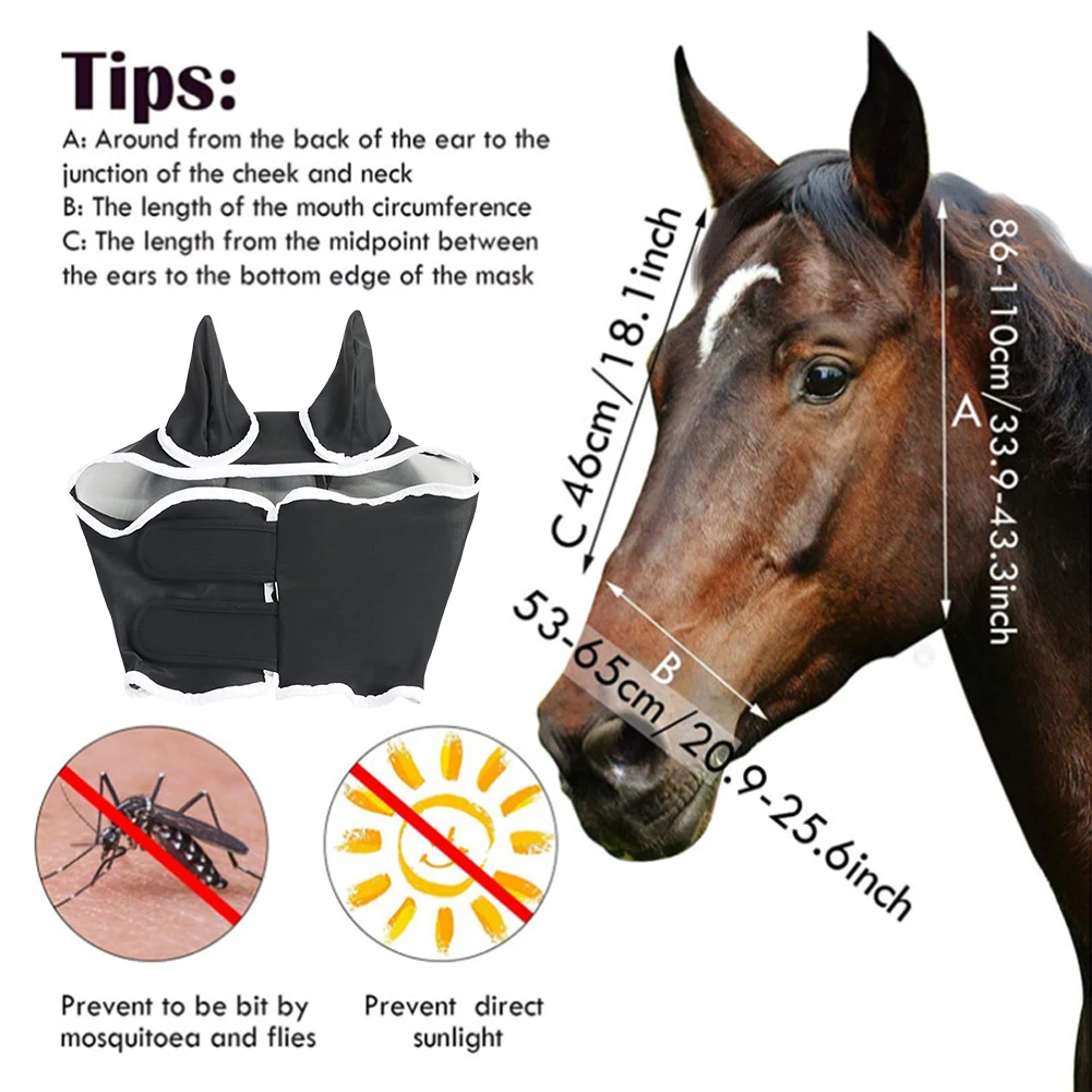 Breathable Horse Fly Mask 6