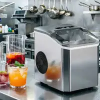 Machine à glaçons électrique portable 220V, haute capacité, glaçons cylindriques, automatique, mini, pour la maison, la cuisine, le bar, les fêtes, usage commercial 1