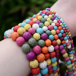 Natural Stone Beads Assortment for Jewelry Making and DIY Creations (Colored Turquoises)