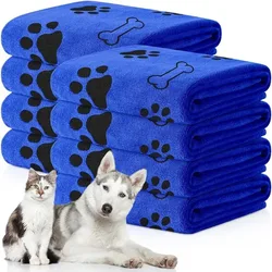 Quick-Drying Microfiber Pet Towel - Absorbent Bath and Car Wiping Cloth (Dark Blue)