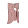 Pregnant Women T Shirt Maternity Summer Short Sleeve Side Button Crew Neck Tees Solid Color Nursing Tops For Breastfeeding 1