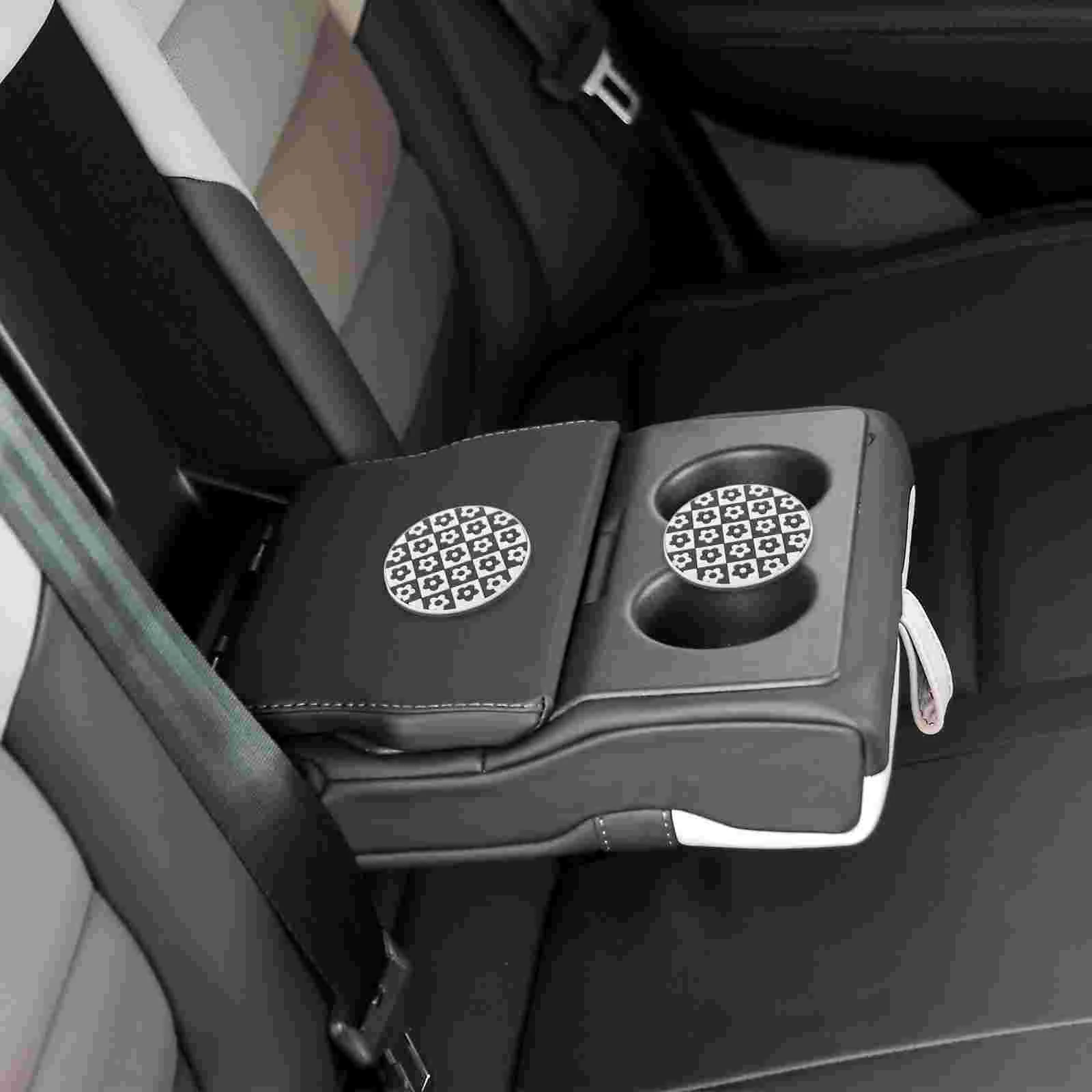 

4 Pcs Car Water Coaster For Home Cup Mat Drinks Coasters Round Removable Pvc Miss Holder