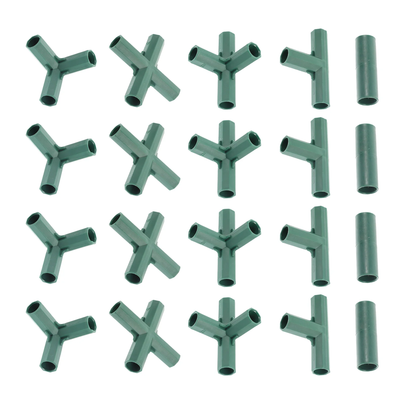 

20Pcs Gardening Frame Joints Pole Connector Straight Plastic Greenhouse Frame Connector