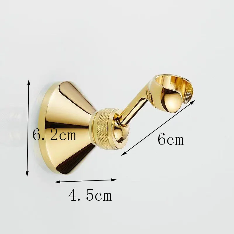 Shower Mounting Brackets Gold Brass Swivel Handheld Shower Holder Head Seat Rack Bathroom Parts Bath Accessories