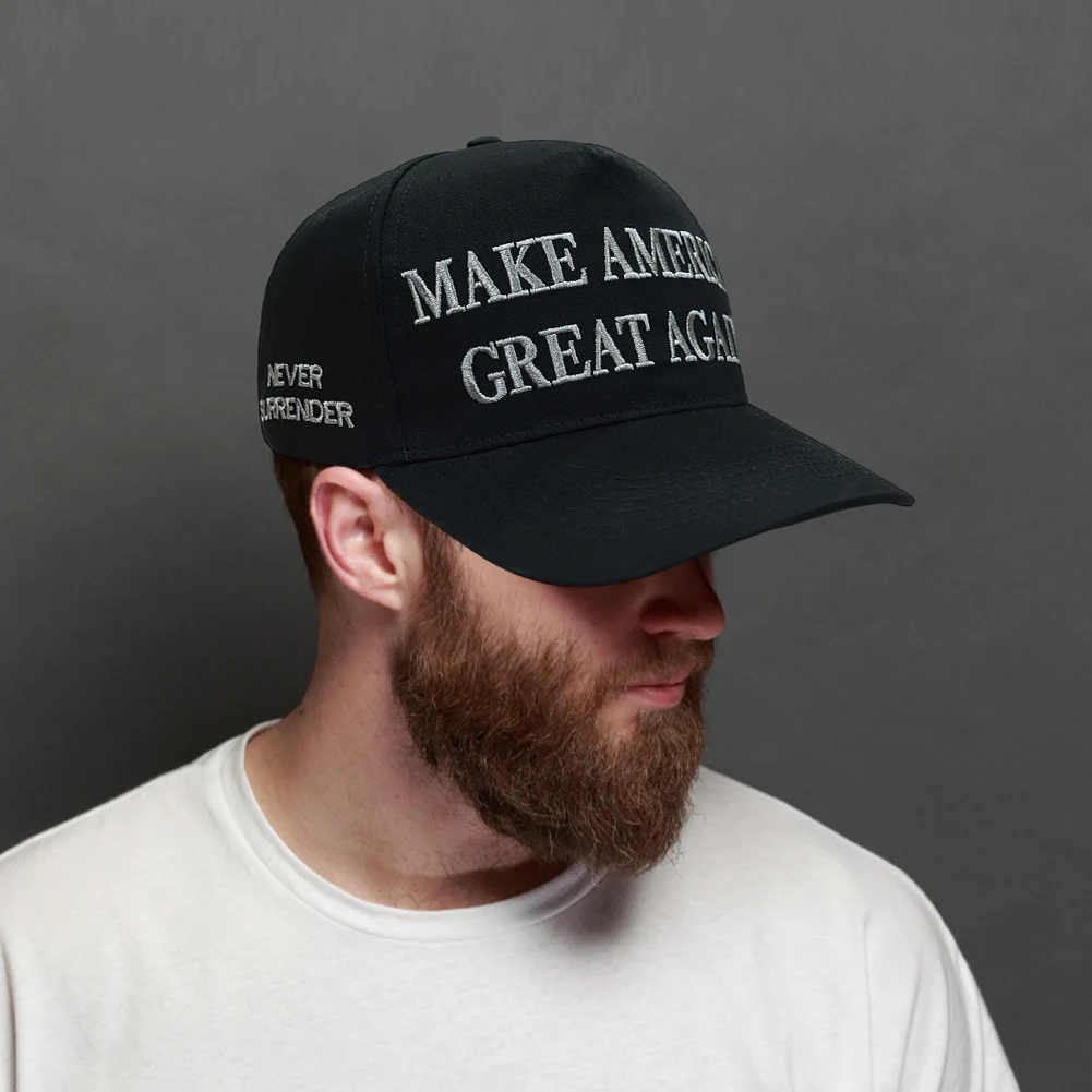Dark MAGA Hat,Black MAGA Hat Trump Hats Never Surrender All Black 45/47th USA Embroidered,Adjustable Musk's Baseball Cap