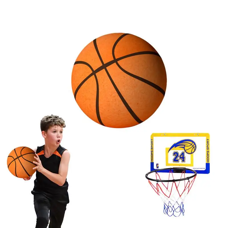 

Foam Basketball PU Basketball Ball Silent Ball Mute Basketball For Indoor Activities Kids Teens Adults Game Practice