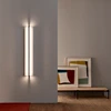 Nordic White Rectangle LED Wall Light Foyer Bedroom beside metal linear lamp Minimalist Aisle office staircase art decor lamp 2