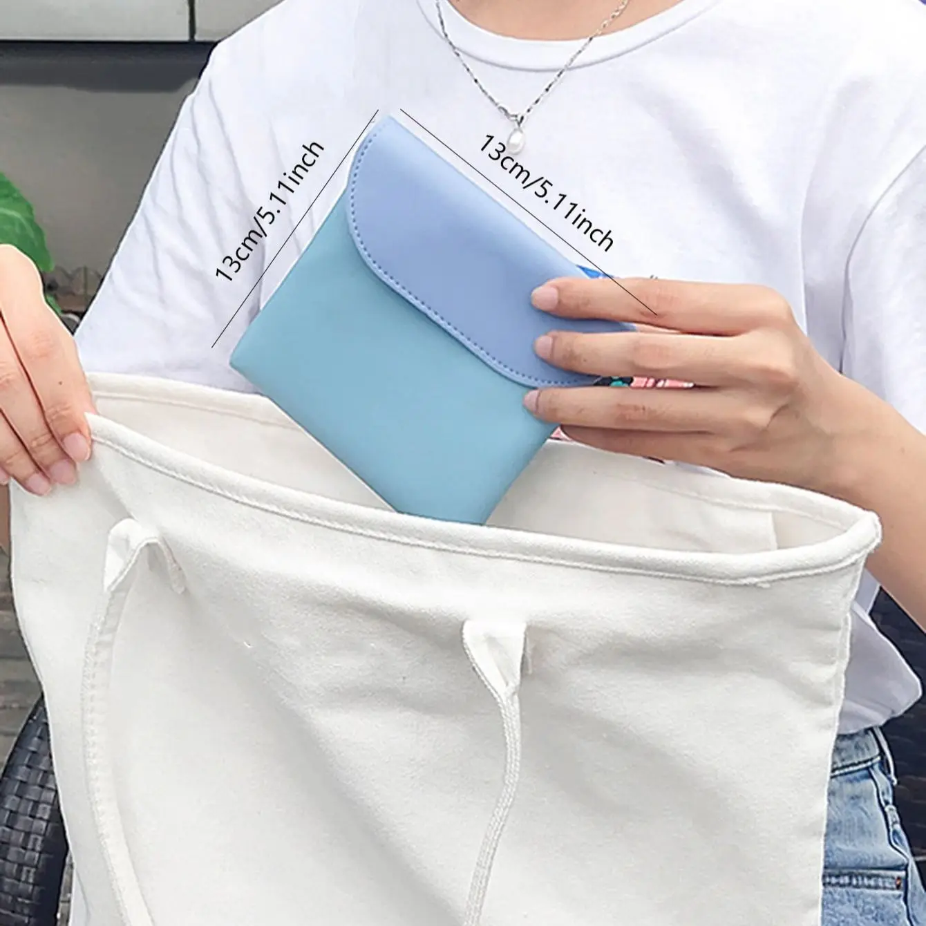 1pc-Simple Mouth Red Envelope Sanitary Pad Storage Bag Student Portable Large Capacity Portable Sanitary Pad Bag