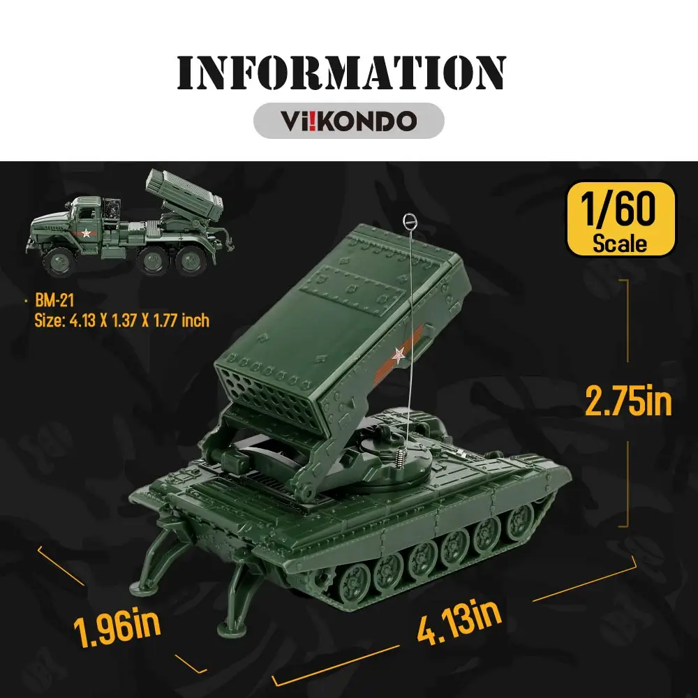 Viikondo-男性用おもちゃタンクモデルキット、ロシア軍の車両