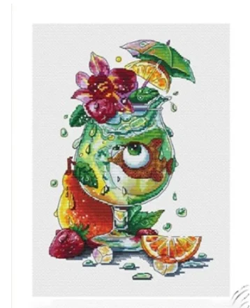 DIY Homefun Cross Stitch Kit - Counted Cross-Stitching Set with New Pattern