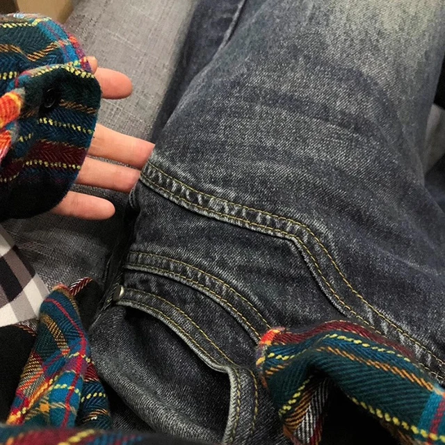 Y2K – jean à jambes larges pour fille épicée, série sombre, pantalon évasé ample, taille haute, amincissant, pour femmes, nouvelle collection 3