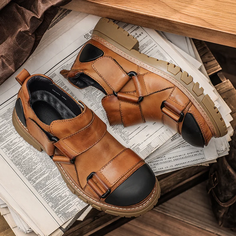 Men Formal Shoes Leather Boots Outdoor Business Work Oxfords