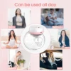 Wearable Breast Pump 1200mAh Portable Hands Free Breastpump 12 Levels 3 Modes Electric Remote Control Painless Breastfeeding 6