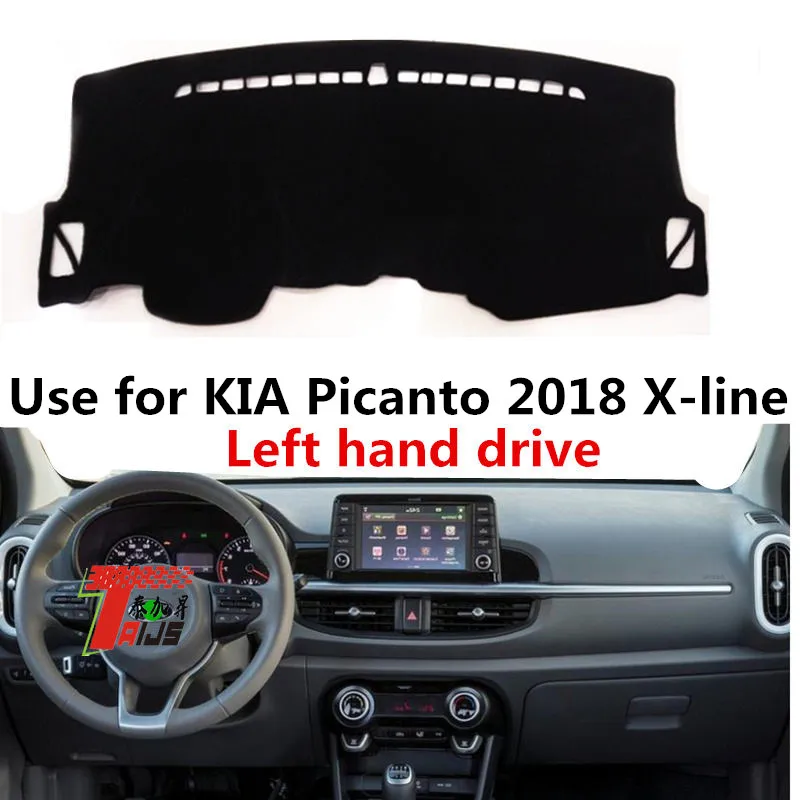 

TAIJS factory high quality anti-dirty Suede dashboard cover for KIA Piacanto 2018 X-Line Left hand drive hot selling product