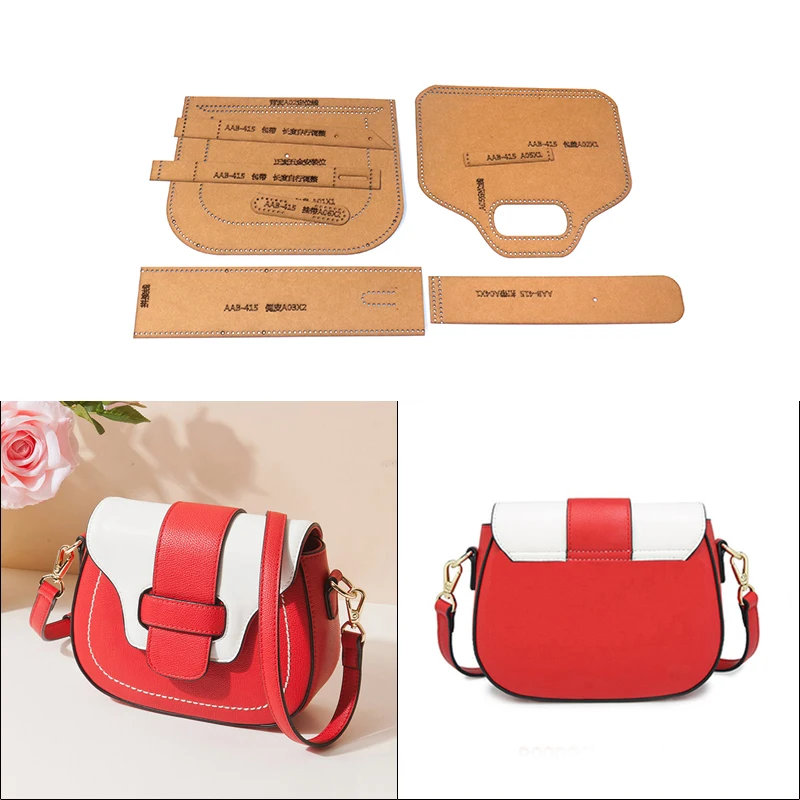 Description Picture 2 of itemNew 1Set DIY Kraft Paper Template Fashion Messenger Bag Leather Craft Pattern DIY Stencil Sewing Pattern