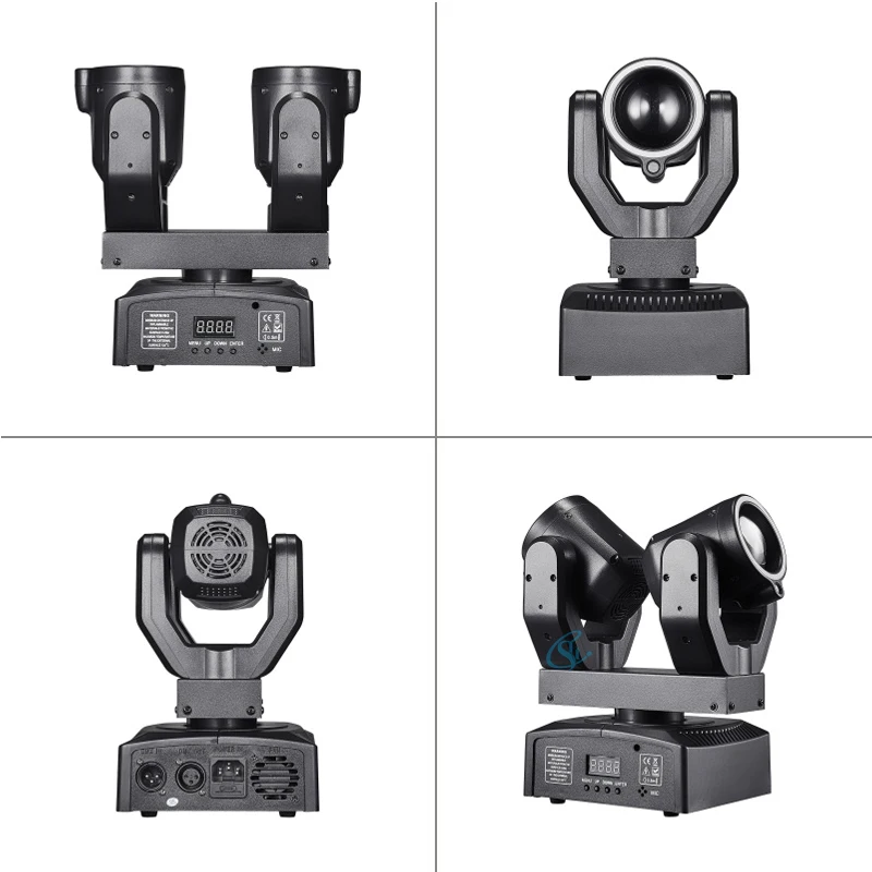 100W RGBW Double Head Moving Head Beam Rotating Light Remote Control RG Laser St