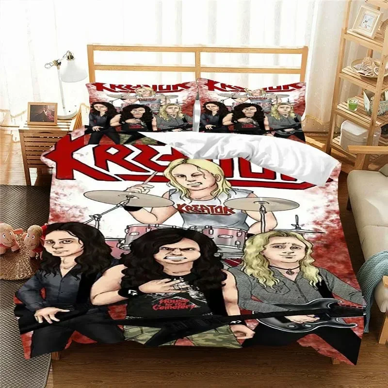 Iron--Maiden Pattern Quilt Cover Pillowcase Bedding Two or Three Piece Set Multi Size Comforter Set Duvet Cover Bedding Sets 6