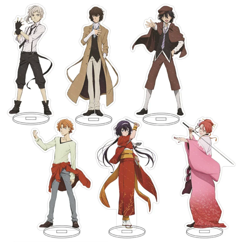 애니메이션 야생 개 그림 아크릴 스탠드 모델 장난감 Da-zai Osamu Nakahara Chuuya Ryunosuke Akutagawa 책상 장식 기념품 수집