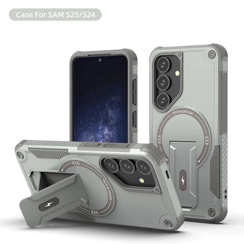 Magnetic Wireless Charging Case with Holder and Anti-Fall Protection