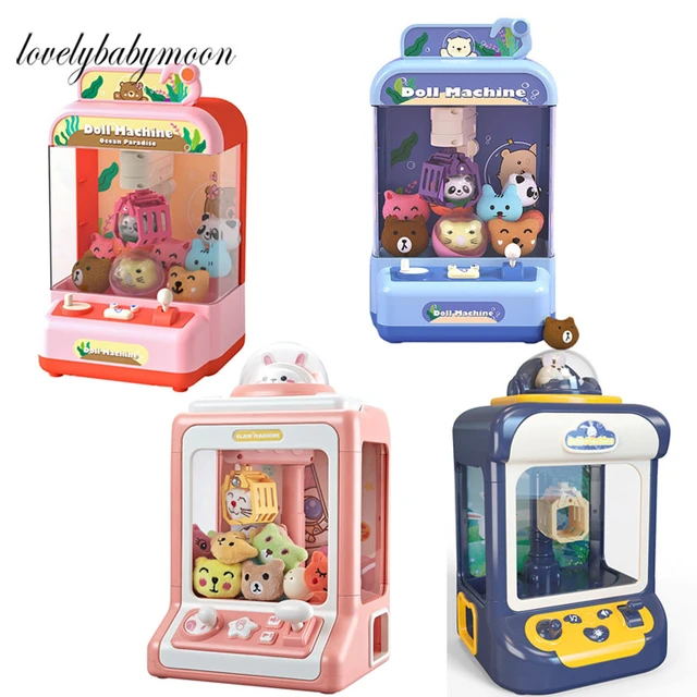 Automatic Doll Machine Toy for Kids Mini Cartoon Coin Operated