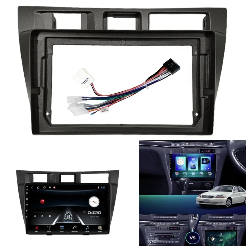 

Автомобильная аудиопанель 2Din, лицевая панель, рамка для Toyota MARK II 2005, 9 дюймов, большой экран, радио, стереопанель, крепление для приборной панели