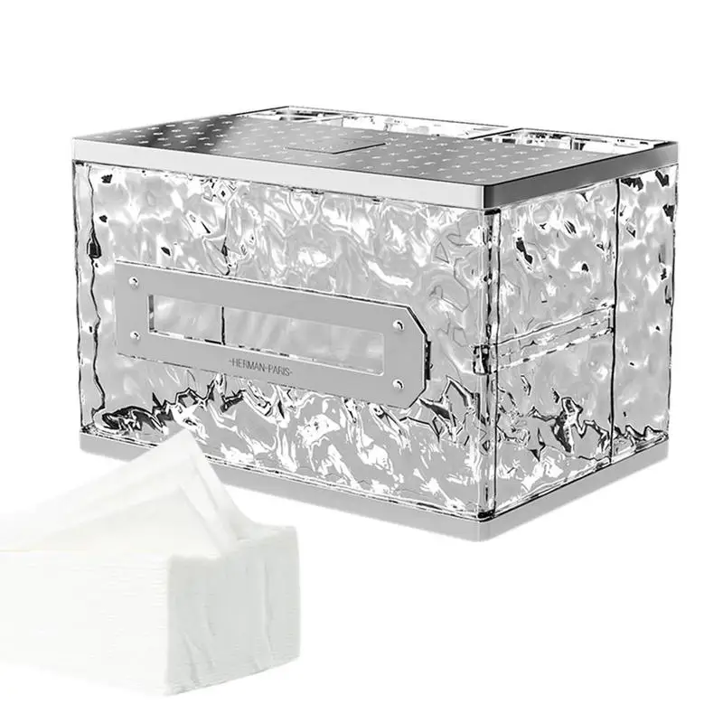 

Ice Pattern Tissue Box Paper Towel Holder Storage Box Tissue Box Wide Mouth Magnetic Tissue Holder Stable For Offices Bathroom