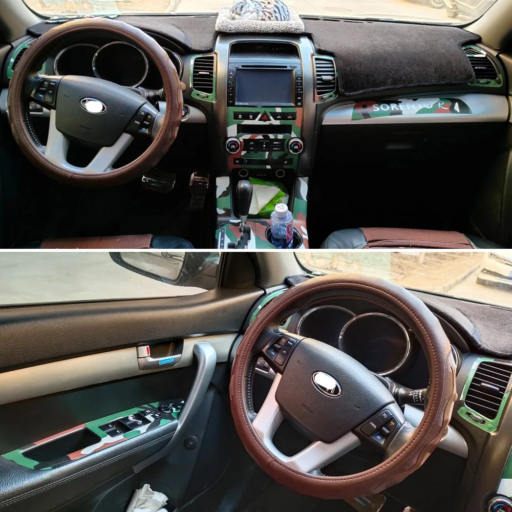 

Автомобильный интерьер 5D наклейка из углеродного волокна для Kia Sorento 2009-2012 внутренняя Центральная панель управления дверная ручка Аксессуары для стайлинга