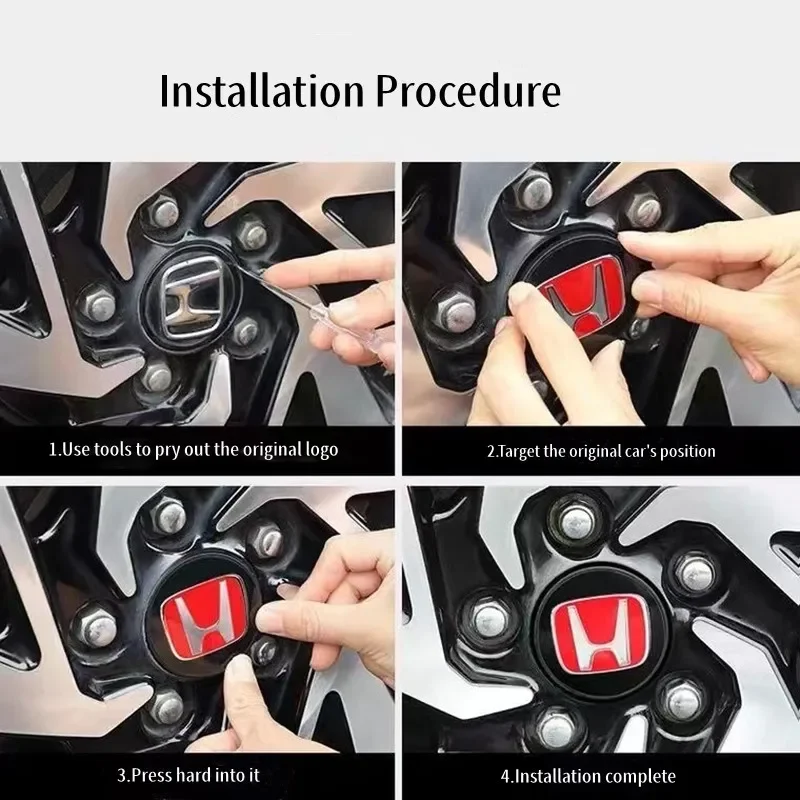 4pcs 69mm 자동차 휠 센터 허브 센터 캡 림 허브 혼다 어코드 CRV XRV Civic Odyssey 용 방진 커버 엠블럼