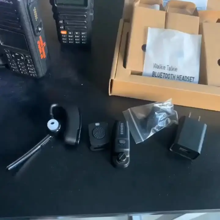 HYSHIKRA Walkie Talkie hoofdtelefoon met akoestische slang met