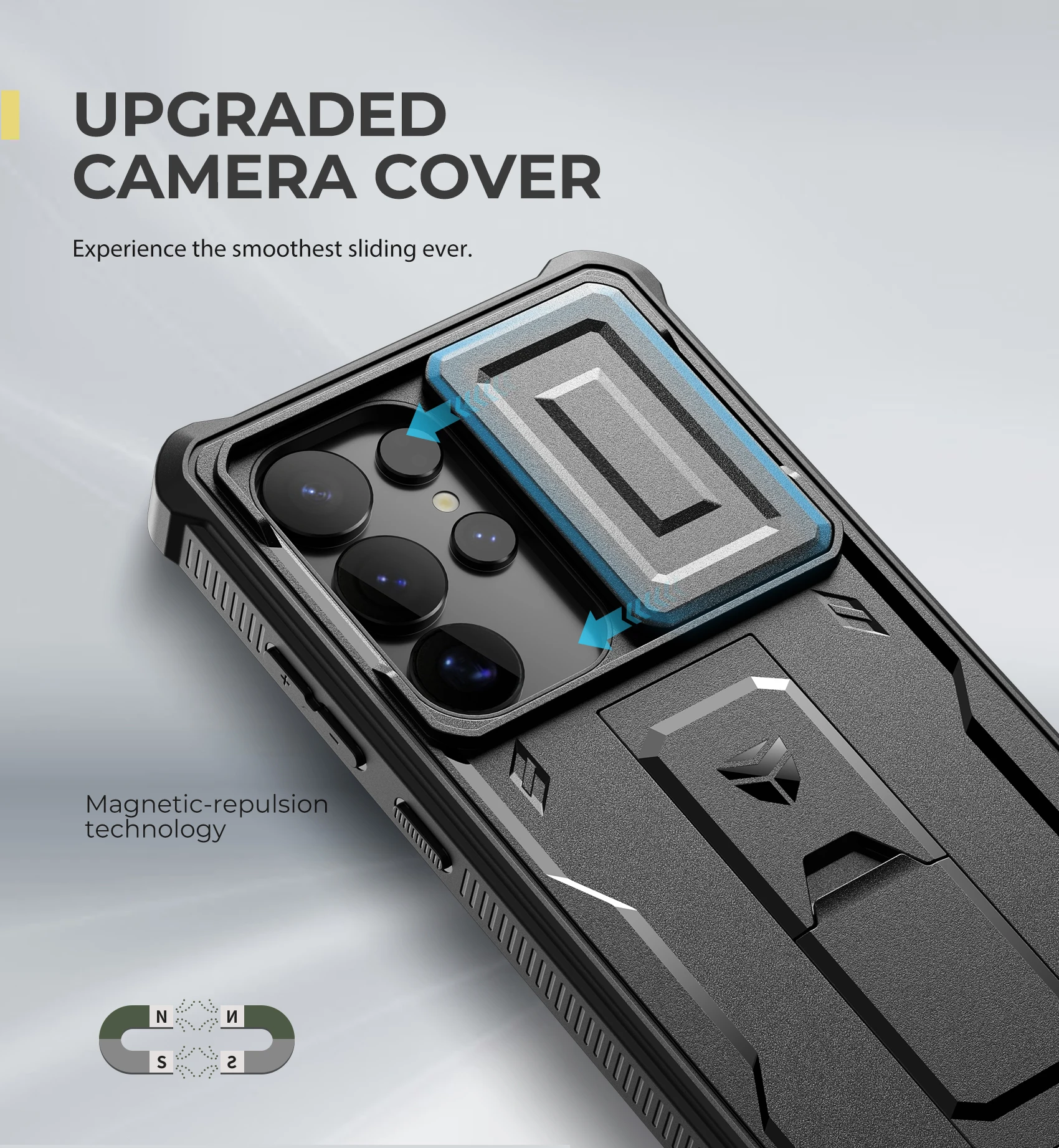 Dexnor For Samsung Galaxy S25 Ultra 2025 Case Full Body Rugged Case with Camera Cover & Built-in Screen Protector Kickstand Case 2