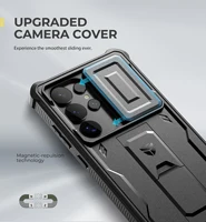 Dexnor For Samsung Galaxy S25 Ultra 2025 Case Full Body Rugged Case with Camera Cover & Built-in Screen Protector Kickstand Case 2