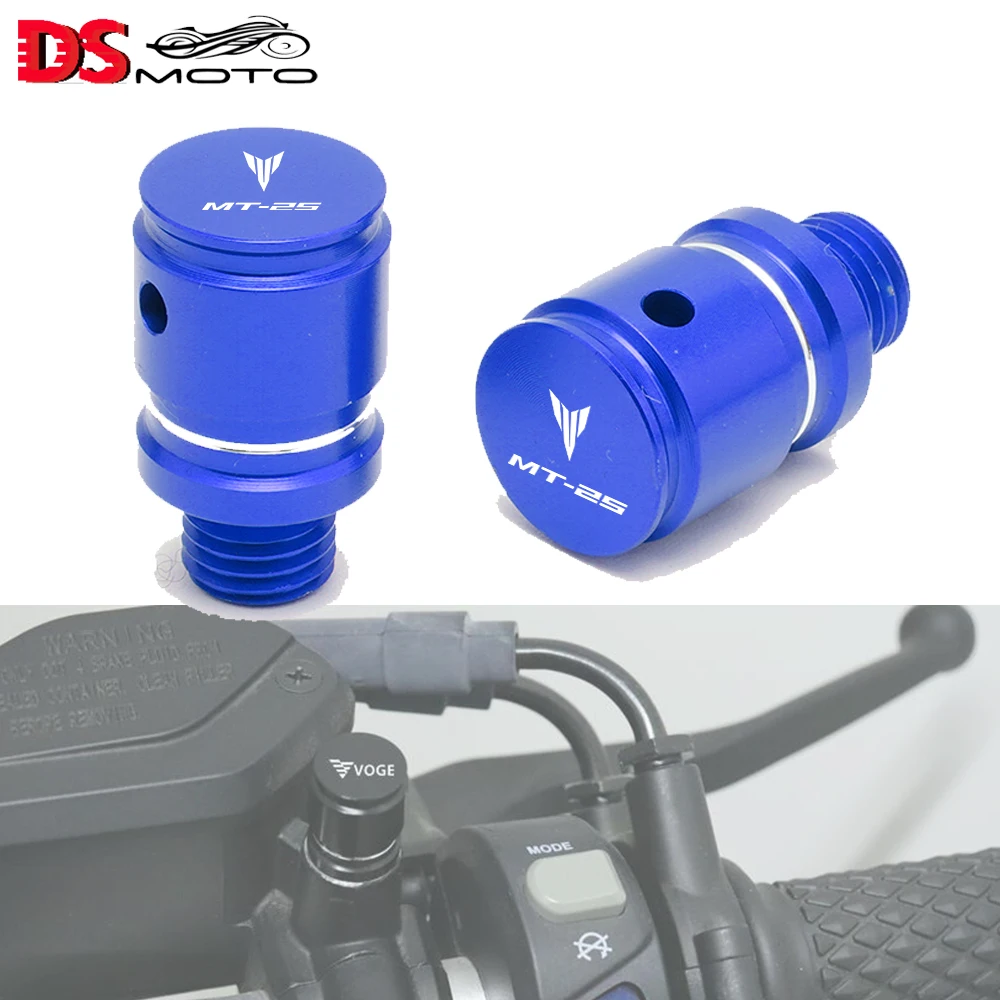 

Latest Motorcycle Accessories 1Pair CNC Aluminum Mirror Hole Plug Screw M10X1.25 For YAMAHA MT 25 MT-25 MT25 2015-2021 2022 2023