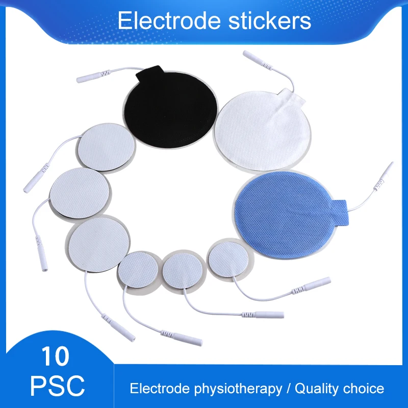 Tampone Per Elettrodi In Gel Di Silicone Da 10 Pezzi Per Elettrodi Massaggiatore Per Fisioterapia Patch Per Massaggiatore Per Il Corpo Sottile Spina D