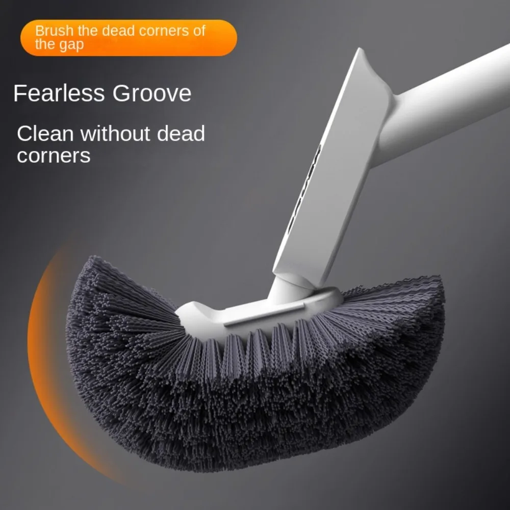 Long Handle Household Toilet Brush Wall Mounted Quick Drying Bent Head Corner Gap Brush Bathroom Cleaning Tools