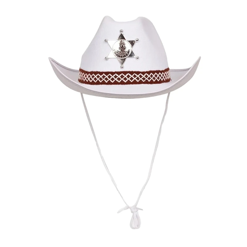 

Vintage Costume Western Cowboy Hat Cosplay Cap Festival Shopping Traveling Drop Shipping