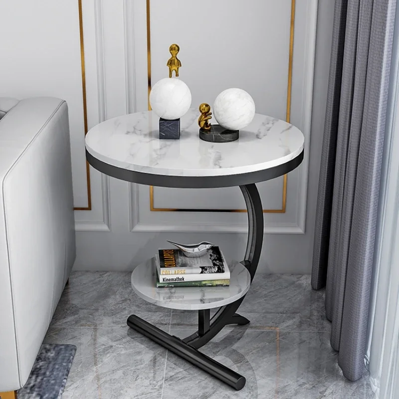 

Table Marble Side Table Living Room Sofa Side Table Balcony Small round Table Bedside Cabinet Creative Table Small Coffee Table