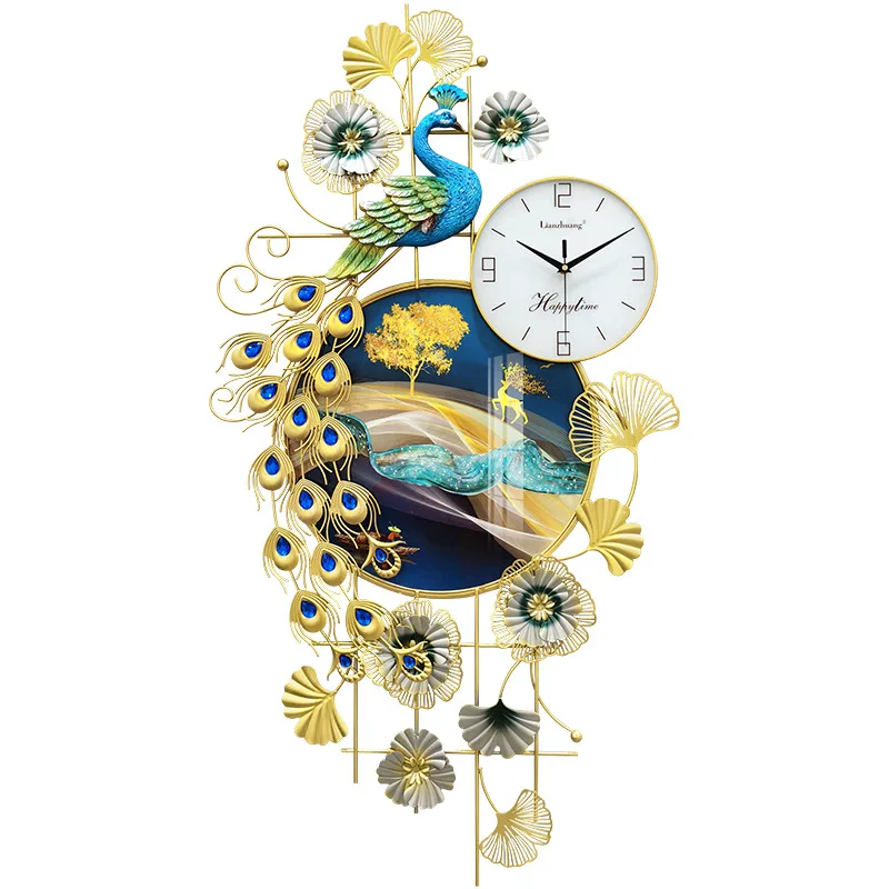 Grande horloge murale décorative fleur de vie motif pierre horloge murale  Unique Art mural islamique luxe spécial décoration murale - AliExpress