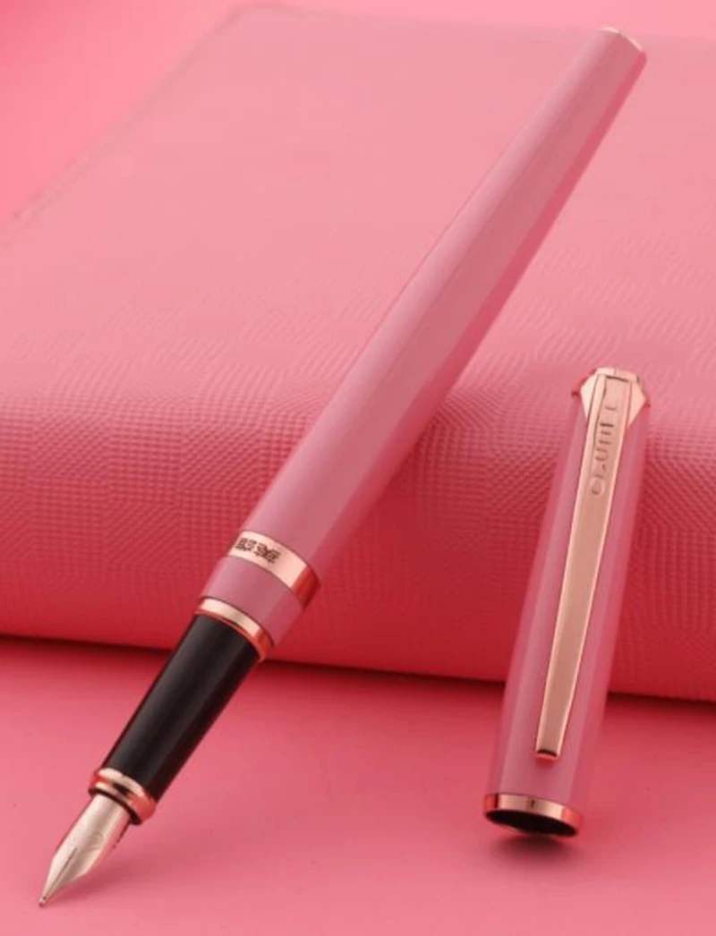 Hero H701 10K Gold Nib Pink Ladies Fountain Pen Fine Nib 0.5mm Multicolor For Choice Authentic Exquisite Writing Gift Pen ladies design quality knitted canvas belts women female fashion accessories jeans many colours choice cbfc111