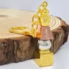 Feng Shui White Umbrella Goddess Pagoda Peace ＆ Luck Amulet Keychain Protect Traditional Keyring 2