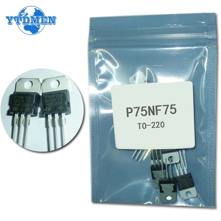 Transistor Potenza 10 Pezzi 10 Transistor P75NF75 P75N75 STP75NF75 TO-220 Originali ST - Per Circuiti Elettronici Transistor Per Circuiti Di Potenza - Foto 8