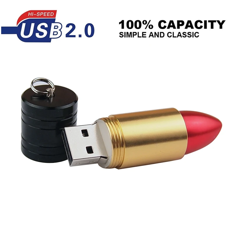The Real 100% Capacity Silicone Funny Cartoon Pendrive Läppstift Usb 2.0 4gb 8gb 16gb 32gb Flash Drive Memory U Stick_voghion.com
