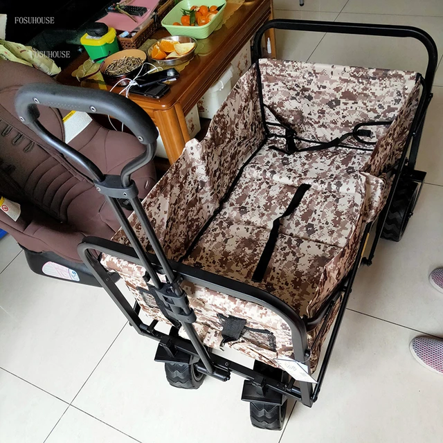 Modern Kerti Kocsik Kültéri Kemping Hordozható Összecsukható Kocsi Kerekekkel Piknik Kempingkocsik Kis Bevásárló - Image 6