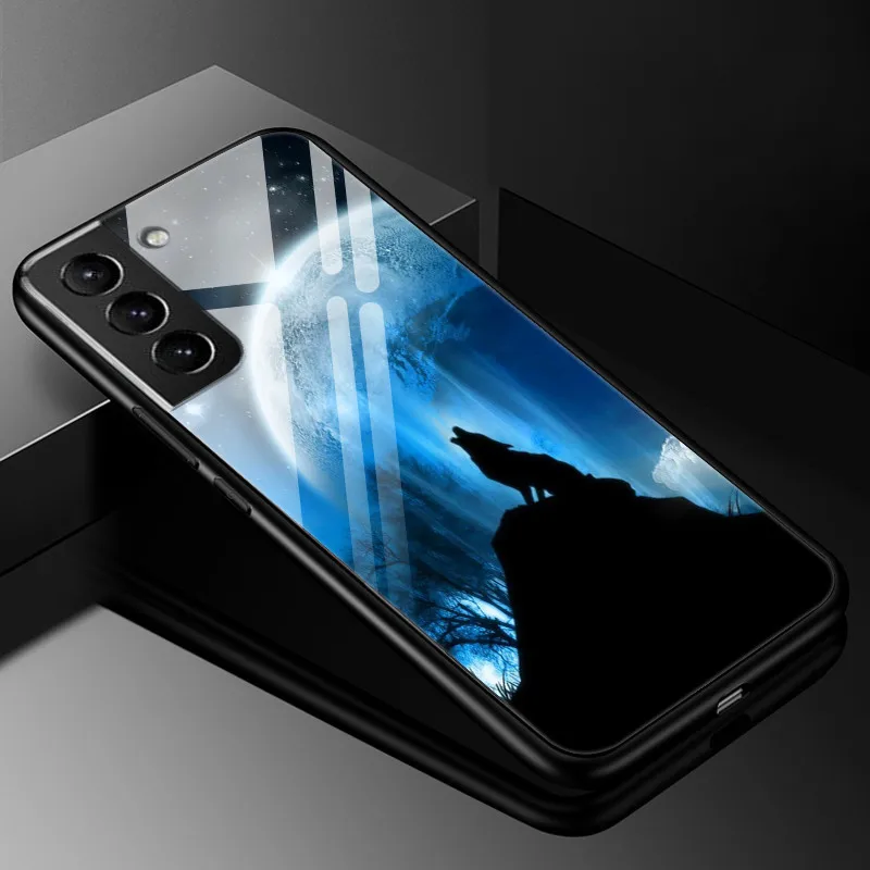 Luxury Tempered Glass Phone Case with Hard Back Bumper and Enhanced Protection